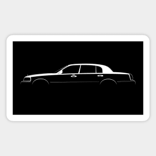 Lincoln Town Car (2003) Silhouette Magnet